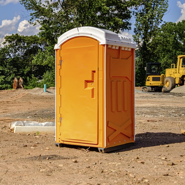 how often are the portable restrooms cleaned and serviced during a rental period in Knox OH